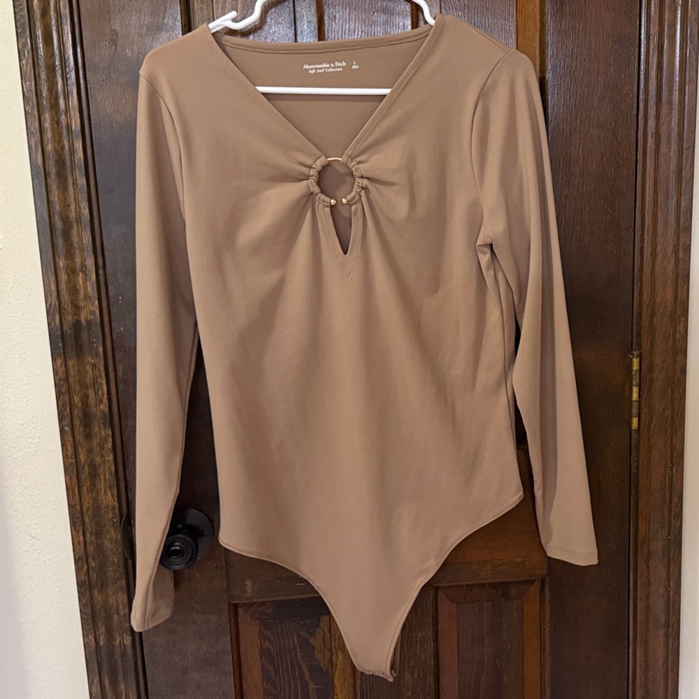 Abercrombie & Fitch Tan Ring Detail Bodysuit